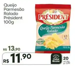 Master Supermercados Queijo Parmesão Ralado President oferta