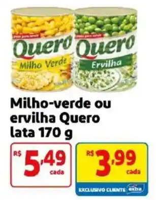 Milho-verde ou ervilha Quero