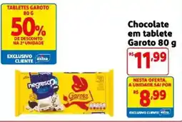 Mercado Extra Chocolate em tablete Garoto oferta