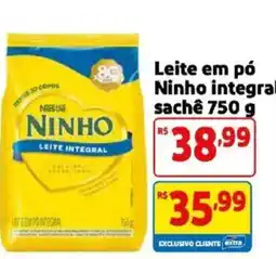 Mercado Extra Leite em pó Ninho integral sachê oferta