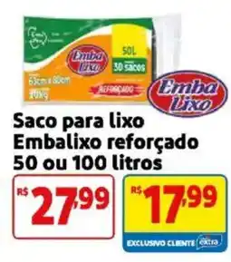 Mercado Extra Saco para lixo Embalixxo reforçado oferta