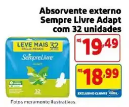 Mercado Extra Absorvente externo Sempre Livre Adapt oferta