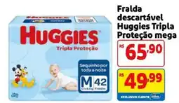 Mercado Extra Fralda descartável Huggies tripla proteção mega oferta
