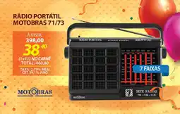 Lojas Cem Rádio portátil motobras 71/73 oferta