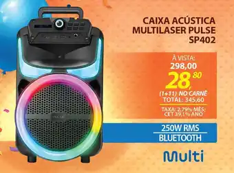 Lojas Cem Caixa acústica multilaser pulse sp402 oferta