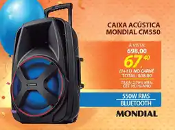 Lojas Cem Caixa acústica mondial cm550 oferta