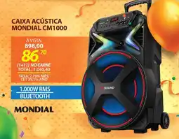 Lojas Cem Caixa acústica mondial cm1000 oferta