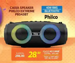 Lojas Cem Caixa speaker philco extreme pbs45bt oferta