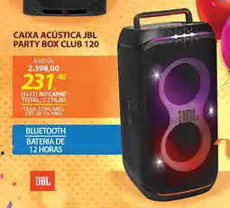 Lojas Cem Caixa acústica jbl party box club 120 oferta