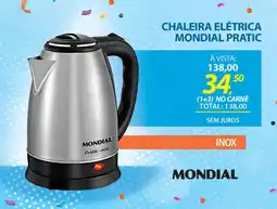 Lojas Cem Chaleira elétrica mondial pratic oferta