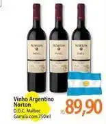 Atacadão Norton - vinho argentino oferta
