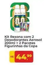 Tonin Superatacado Rexona - kit com 2 desodorantes aerosol 200ml + 2 pacotes oferta