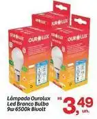 Fort Atacadista Lux - lâmpada ourolux led branco bulbo 9w 6500k bivolt oferta