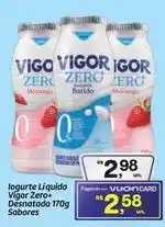 Fort Atacadista Vigor - iogurte liquido zero+ desnatado sabores oferta