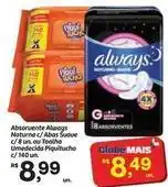 Fort Atacadista Always - absorvente notumo c/ abas suave c/8 un oferta