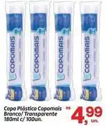 Fort Atacadista Copomais - copo plástico copomais branco/transparente oferta