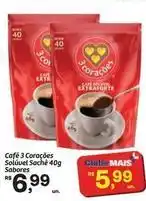 Fort Atacadista 3 corações - café solúvel sachê oferta