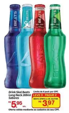 Fort Atacadista Beats - drink skull long neck 269ml oferta