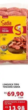 Assaí Atacadista Sadia - linguica tipo toscana oferta