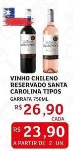 Assaí Atacadista Santa carolina - vinho chileno reservado tipos oferta