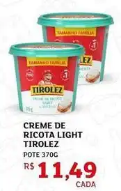 Assaí Atacadista Tirolez - creme de ricota light oferta