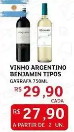 Assaí Atacadista Benjamin - vinho argentino tipos oferta