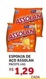 Assaí Atacadista Assolan - esponja de aço oferta