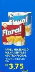 Assaí Atacadista Floral - papel higiênico folha simples neutro oferta