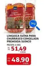 Assaí Atacadista Premiada - linguiça suína para churrasco congelada suinco oferta