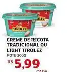 Assaí Atacadista Tirolez - creme de ricota tradicional ou light oferta