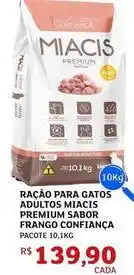 Assaí Atacadista Confiança - ração para gatos adultos miacis premium sabor frango oferta