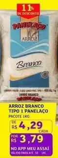 Assaí Atacadista Racha panela - arroz branco tipo 1 oferta