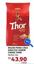 Assaí Atacadista Thor - ração para cães adultos sabor carne oferta