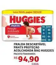Assaí Atacadista Huggies - fralda descartável pants proteção acolchoada bag oferta
