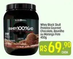Muffato Whey black skull proteina gourmet chocolate, baunilha ou morango pote oferta