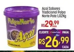 Muffato Açaí Sabores Tradicional Polpa Norte Pote oferta
