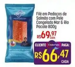 Muffato Filé em Pedaços de Salmão com Pele Congelado Mar & Rio oferta