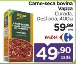 Carrefour Carne-seca bovina curada desfiada oferta