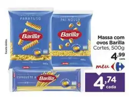 Carrefour Massa com ovos Barilla Cortes oferta