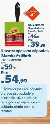 Sam's Club Scotch - lava-roupas em capsulas oferta