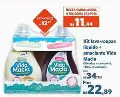 Sam's Club Vida macia - kit lava-roupas líquido + amaciante oferta