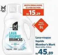 Sam's Club Member's mark - lava-roupas líquido oferta