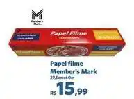 Sam's Club Member's mark - papel filme oferta