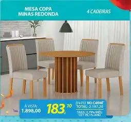 Lojas Cem Mesa copa minas redonda oferta