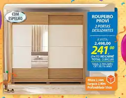 Lojas Cem Roupeiro proví oferta