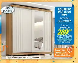 Lojas Cem Roupeiro zini luxo mdf oferta