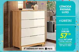 Lojas Cem Cômoda paraná luxo oferta