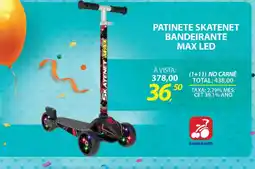 Lojas Cem Patinete skatenet bandeirante max led oferta