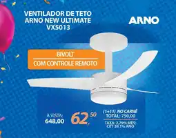 Lojas Cem Ventilador de teto arno new ultimate vx5013 oferta