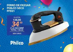 Lojas Cem Ferro de passar philco seco pfe01 oferta